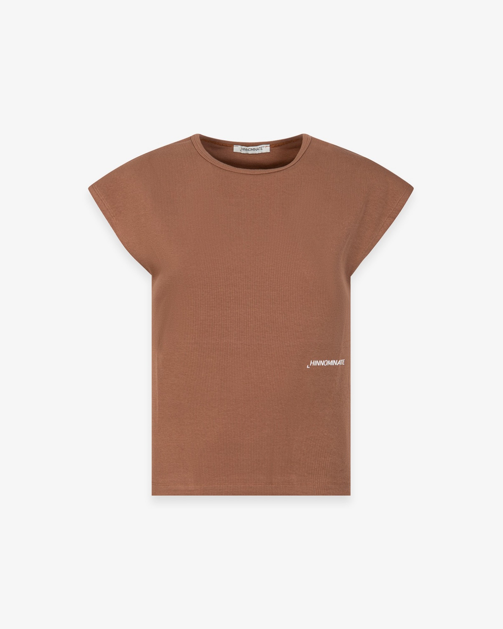 T-Shirt Mezza Manica In Costina • Moka