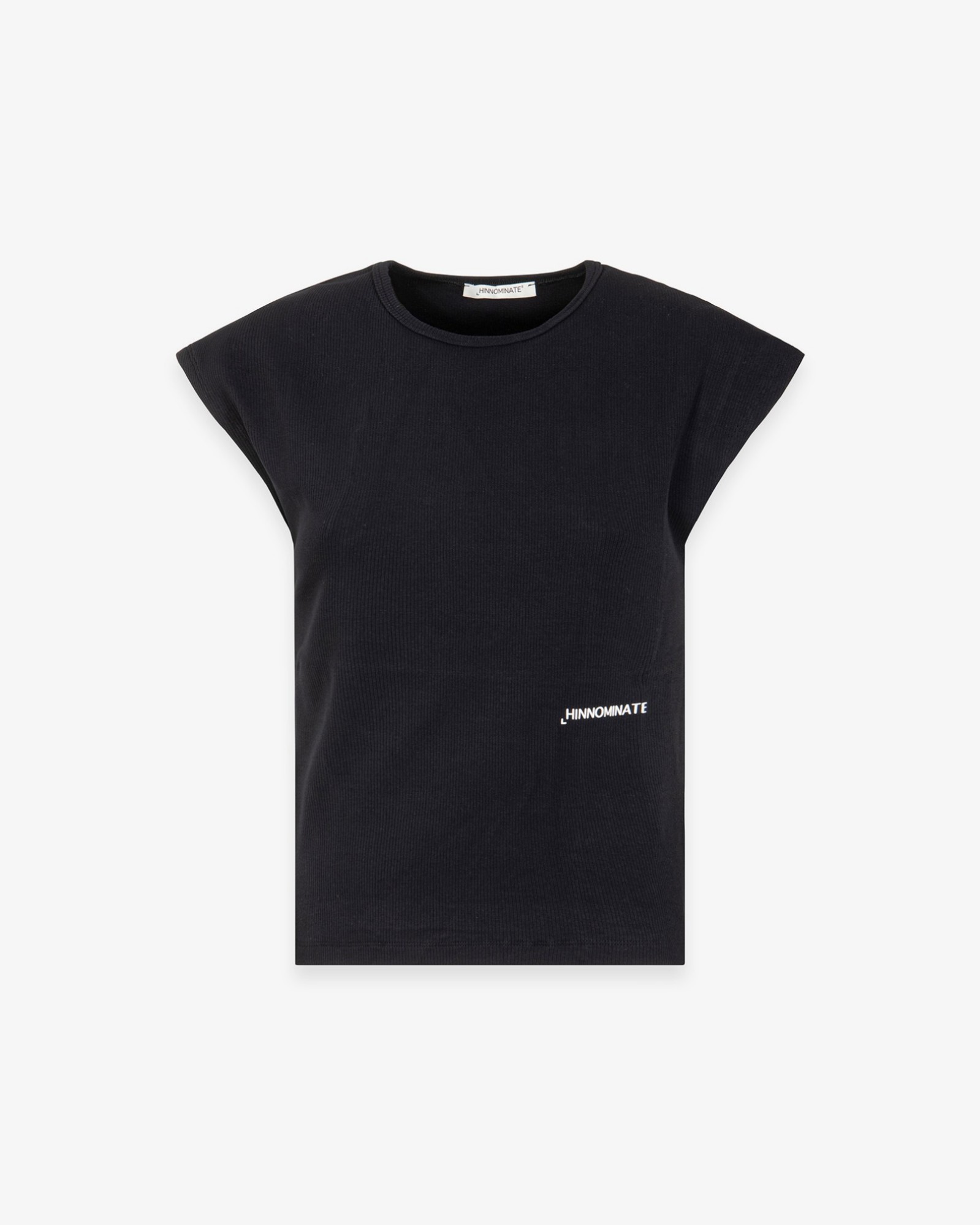 T-Shirt Mezza Manica In Costina • Nero