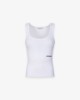 Canotta In Costina Con Scollo Rotondo • Bianco Ottico