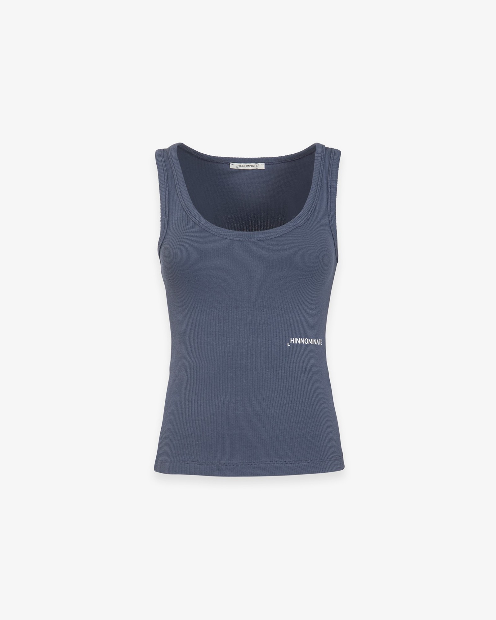 Canotta In Costina Con Scollo Rotondo • Grigio Venere