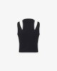 Top Doppio Crop In Costina • Nero