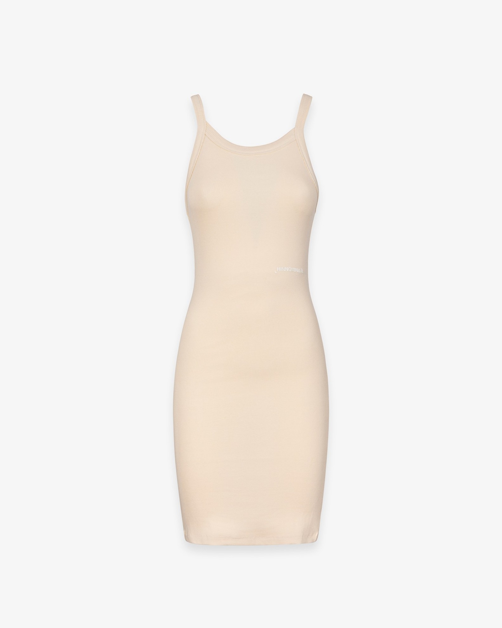 Abito Corto In Costina • Beige