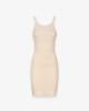 Abito Corto In Costina • Beige