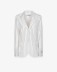 Giacca Gessata Doppiopetto Con Spalline • Off White