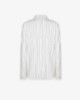 Giacca Gessata Doppiopetto Con Spalline • Off White