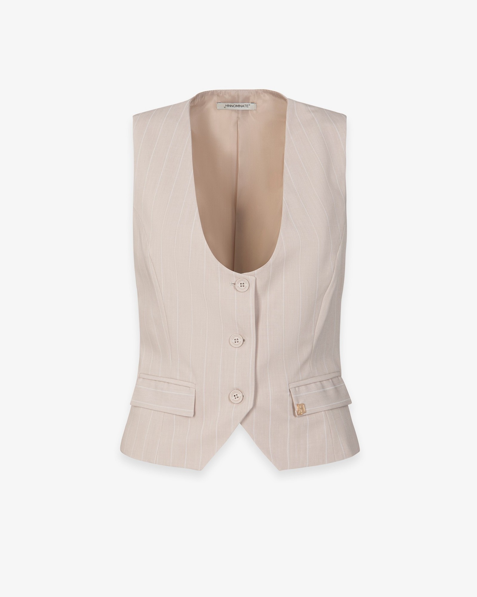 Gilet Gessato • Beige