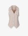 Gilet Gessato Con Reverse • Beige
