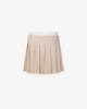 Gonna Gessata Corta Con Elastico E Boxer In Vita • Beige