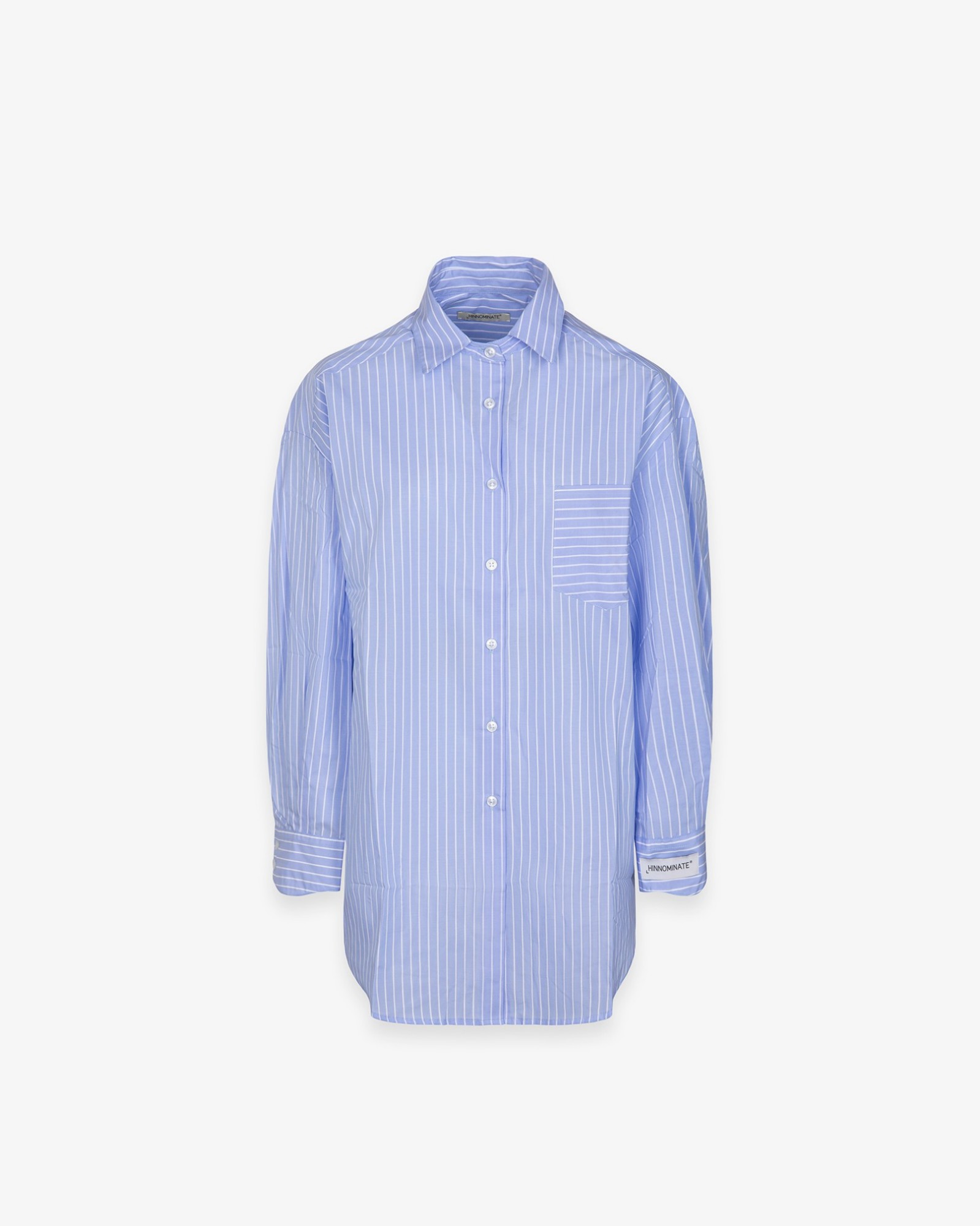 Camicia In Cotone Rigata Over • Azzurro
