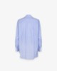 Camicia In Cotone Rigata Over • Azzurro