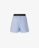 Bermuda In Cotone A Quadro Con Elastico In Vita Logato • Azzurro