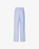 Pantalone Dritto Rigato In Cotone • Azzurro