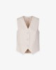 Gilet In Lino • Beige