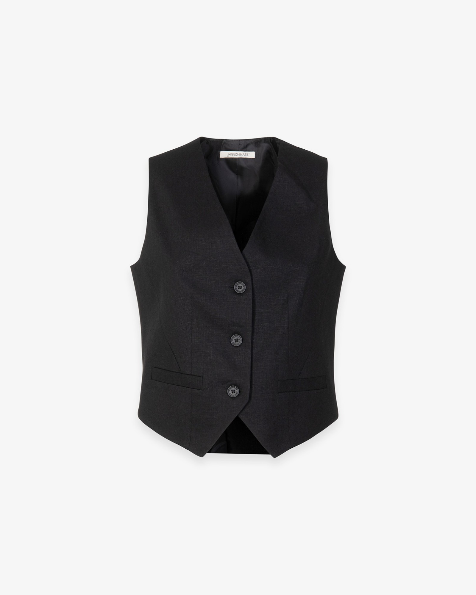 Gilet In Lino • Nero