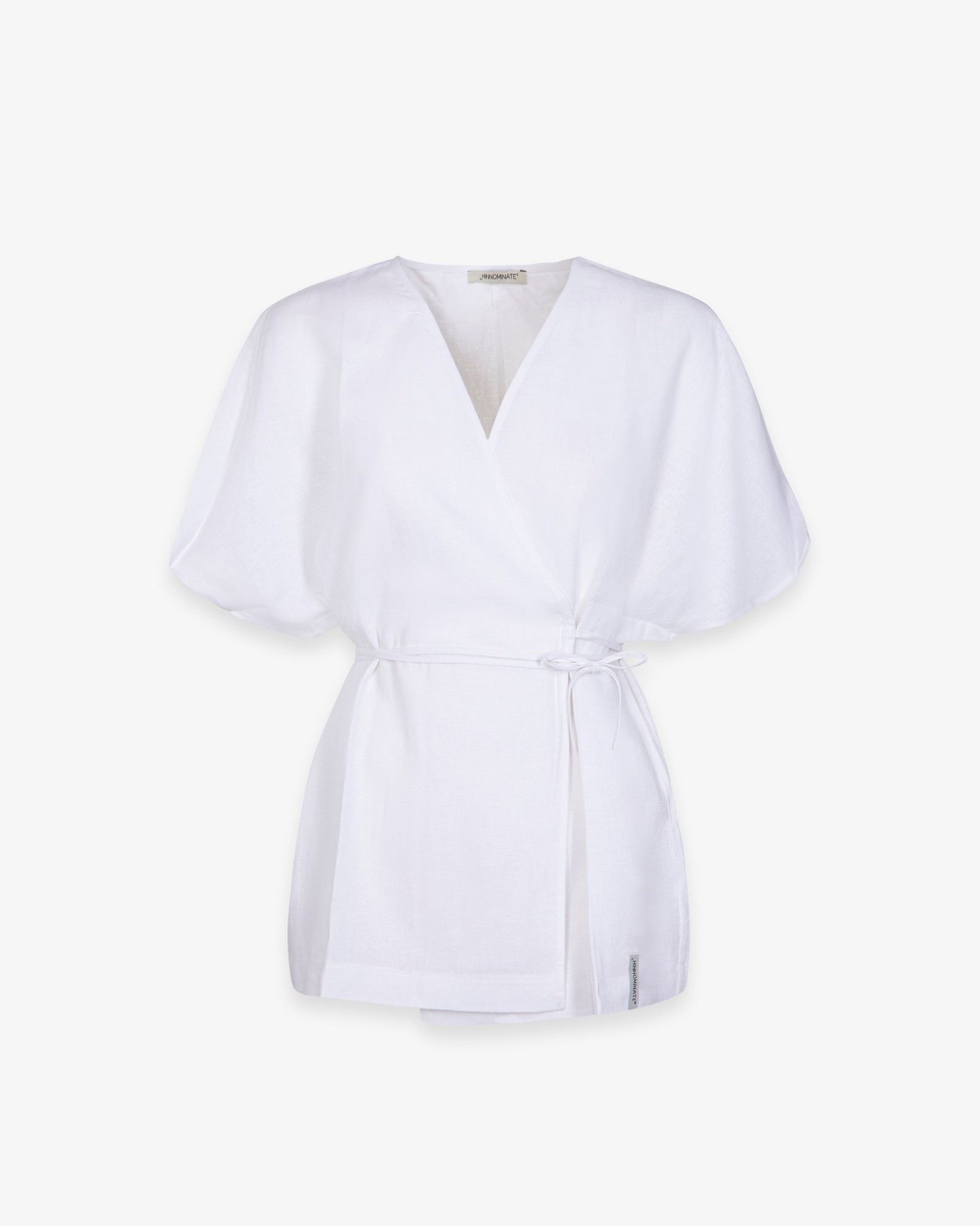 Camicia In Lino Smanicata Con Cintura In Vita • Bianco