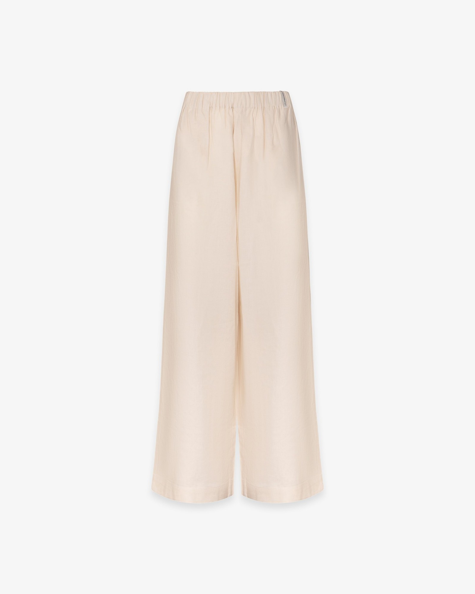 Pantalone Largo Dritto In Lino • Beige