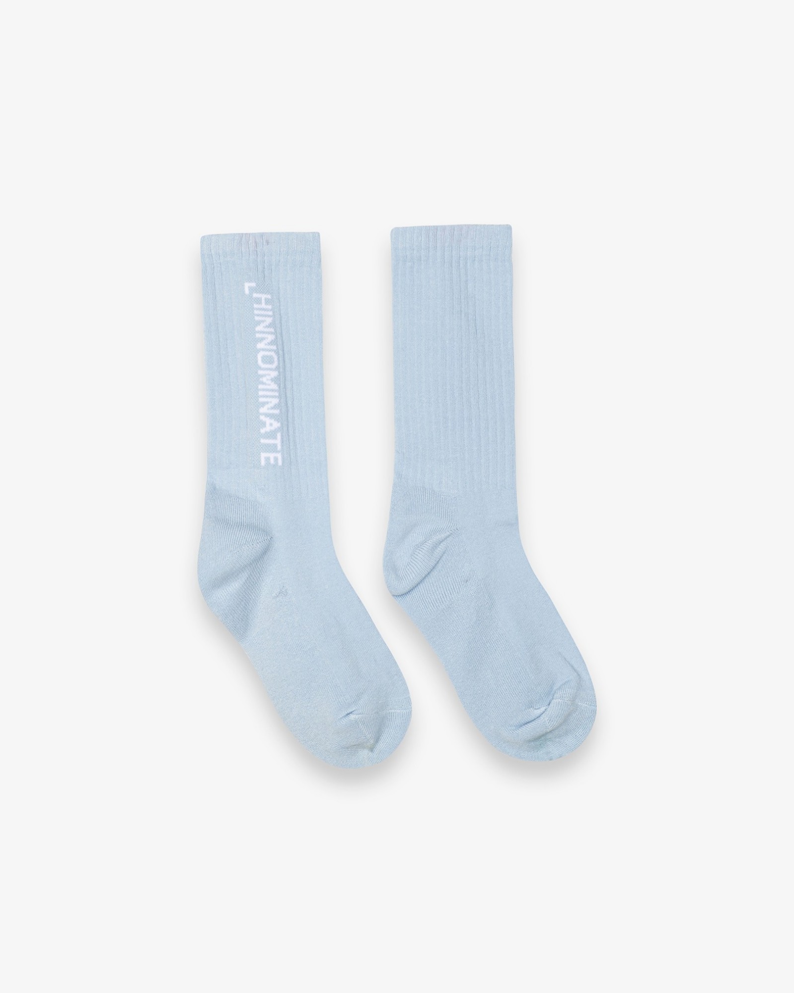 Calze Con Intarsio In Verticale • Azzurro Pastello