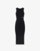 Picture of Ribbed Midi Dress with Open Back • Black