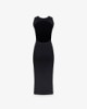 Picture of Ribbed Midi Dress with Open Back • Black