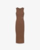 Picture of Ribbed Midi Dress with Open Back • Moka