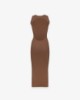 Picture of Ribbed Midi Dress with Open Back • Moka