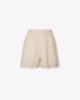 Picture of Bermuda Shorts With Pleats In Linen • Beige