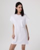 Abito Corto In Jersey Smanicato • Bianco Ottico