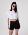 Crop Top In Jersey A Mezza Manica Ampia • Bianco Ottico