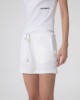 Short In Viscosa Con Inserti In Raso • Off White