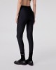 Leggings In Lycra Lucida Con Elastico Logato • Nero