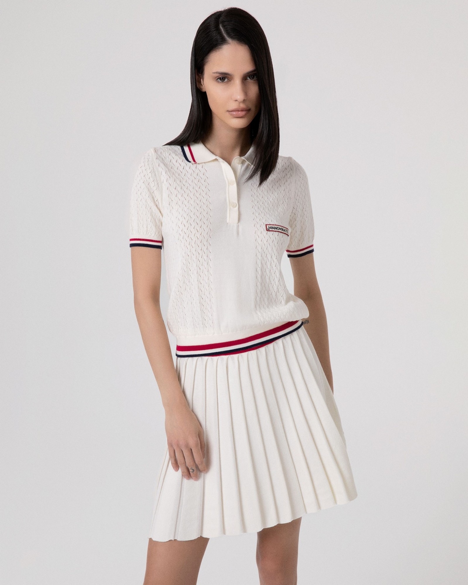 Polo M/M In Maglia Con Collo E Fondo Maniche Smacchinati • Off White