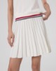 Minigonna A Pieghe In Maglia Con Cinto Smacchinato • Off White