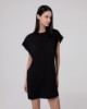 Abito Corto A Mezza Manica In Viscosa • Nero