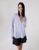 Camicia Basica Rigata In Cotone • Azzurro