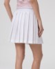 Gonna Corta A Pieghe In Popeline Con Elastico In Vita • Bianco