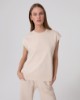 Felpa Smanicata Raglan Con Spacchi Laterali • Beige