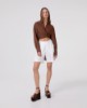 Shorts In Viscosa Taglio Vivo Al Fondo • Off White