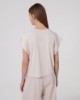 T-Shirt In Viscosa Over • Beige