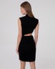 Abito Corto In Viscosa Con Apertura Sul Fianco • Nero