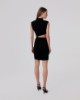 Abito Corto In Viscosa Con Apertura Sul Fianco • Nero