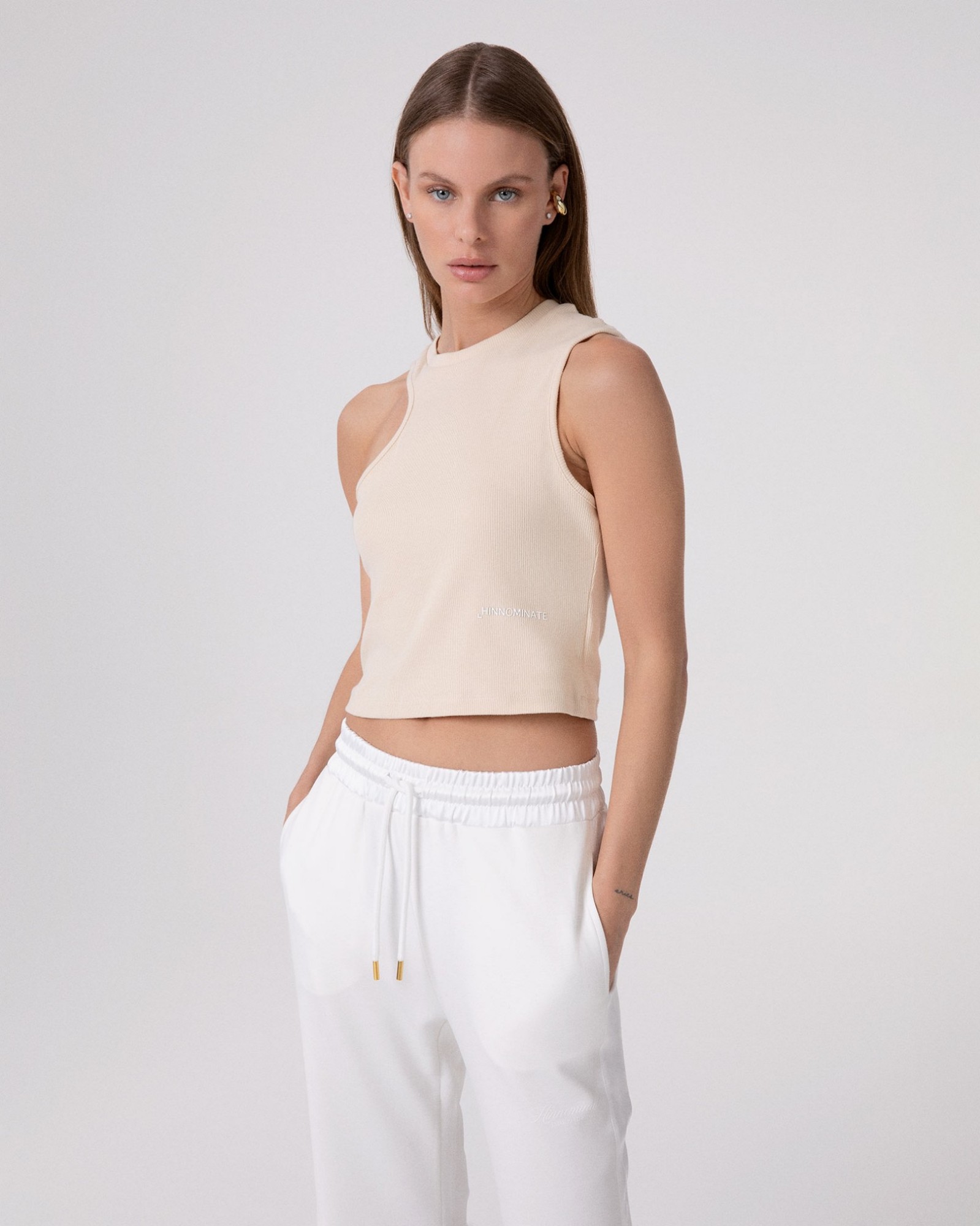 Top In Costina Con Apertura • Beige