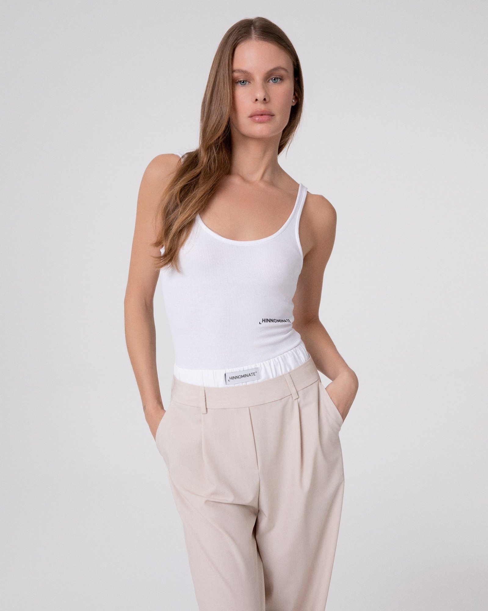 Body A Canotta In Costina • Bianco Ottico