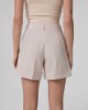 Shorts Con Risvolto E Pences • Beige