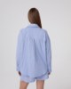 Camicia Basica A Quadri In Cotone • Azzurro