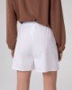 Bermuda In Cotone Con Elastico In Vita Logato • Bianco