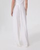 Pantalone Largo Dritto In Lino • Bianco