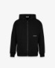 Felpa Cappuccio Fullzip Con Stampa • Nero
