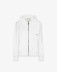 Felpa Cappuccio Basica Full Zip Con Marsupio • Off White