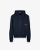 Felpa Cappuccio Basica Full Zip Con Marsupio • Blu