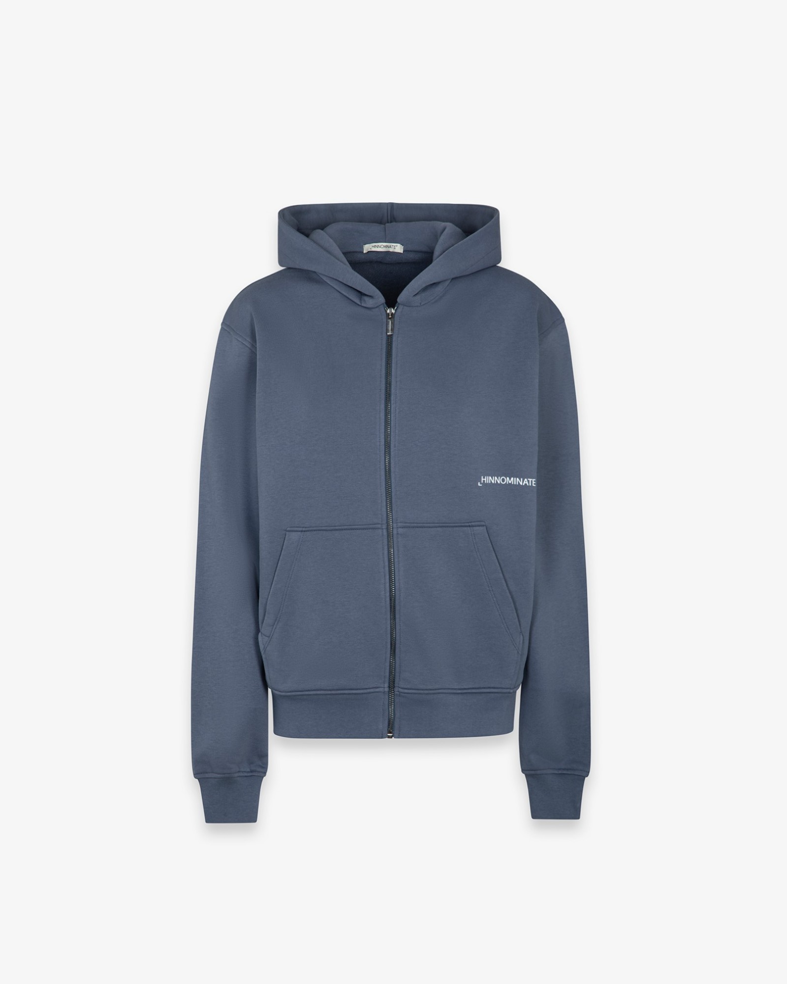 Felpa Cappuccio Basica Full Zip Con Marsupio • Grigio Venere